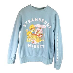 Strawberry Shortcake Sweatshirt Crewneck Pullover Blue Size XS Vintage Y2K STYLE